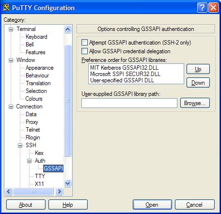 Putty-gssapi